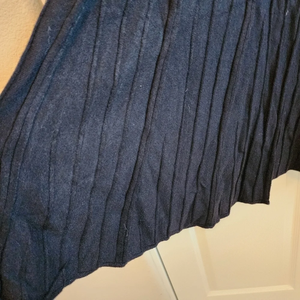 TAHARI Black A-Line Midi Sweater Skirt Large